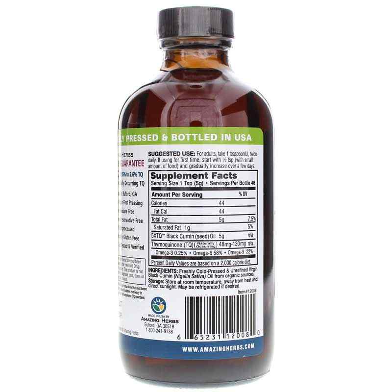 Premium Black Seed Oil, 8 Oz, by Amazing Herbs, image #3
