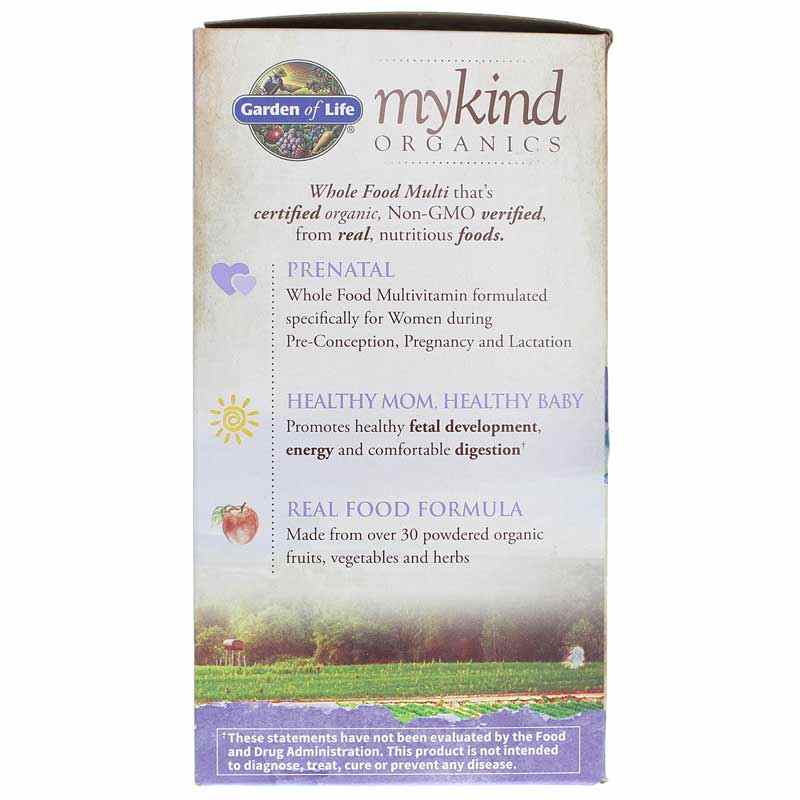 Prenatal Multi Whole Food Multivitamin, 180 Veg Tablets, by Garden of Life mykind Organics, image #4
