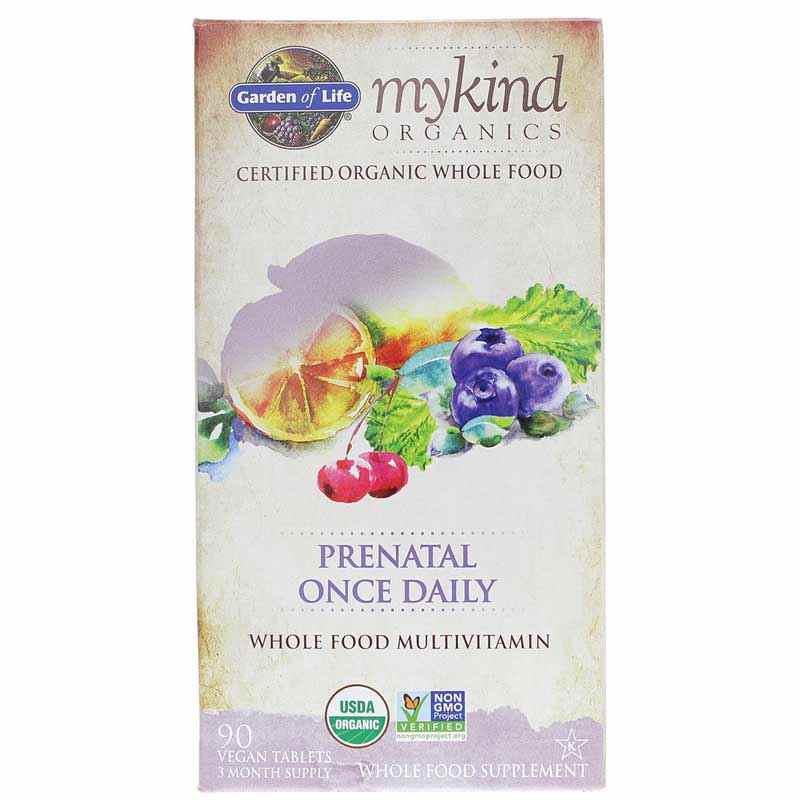 Prenatal Once Daily Whole Food Multivitamin, by Garden of Life mykind Organics