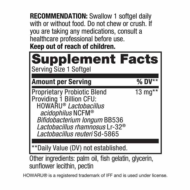 Primadophilus Reuteri Pearls Probiotics, 60 Softgels, by Natures Way, image #2