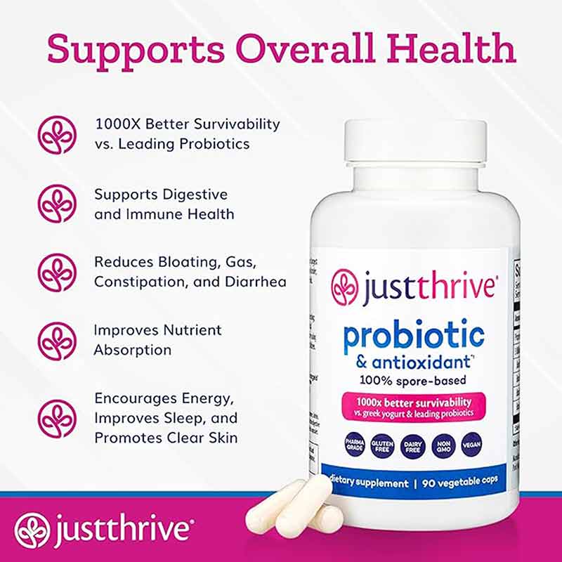 Probiotic & Antioxidant, 30 Capsules, by Just Thrive, image #3