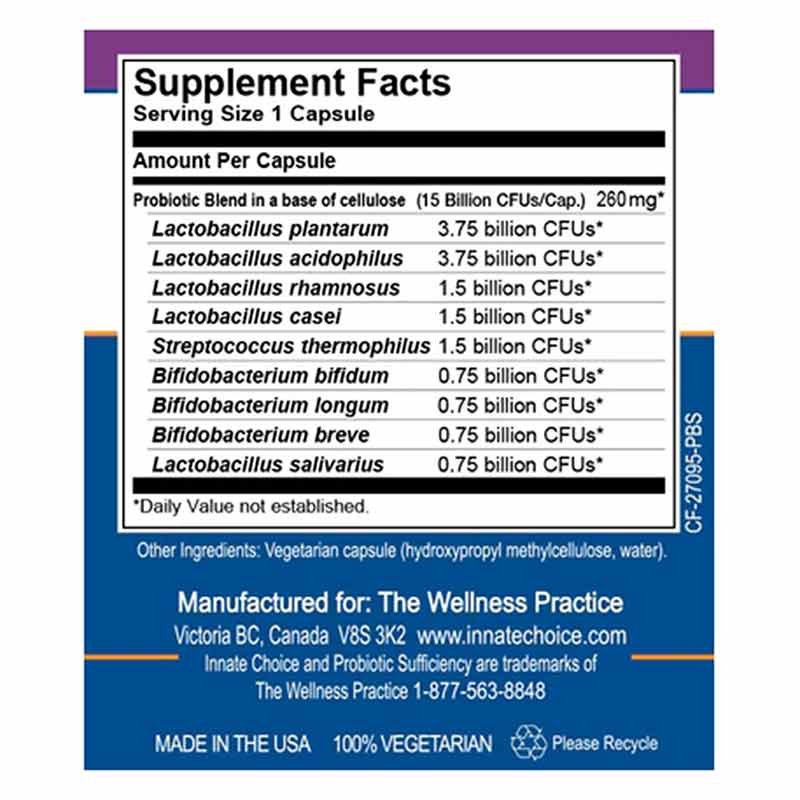 Probiotic Sufficiency, 3 Pack, by Innate Choice , image #2