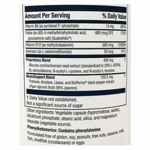 Nutrition label for Procite-D supplement showing ingredients including vitamins B6, B12, folate, selenium, and proprietary ca