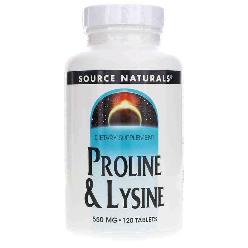 Proline & Lysine, 120 Tablets, by Source Naturals