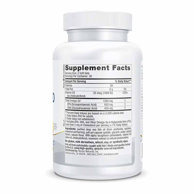 ProOmega-D, 60 Softgels, by Nordic Naturals, image #2