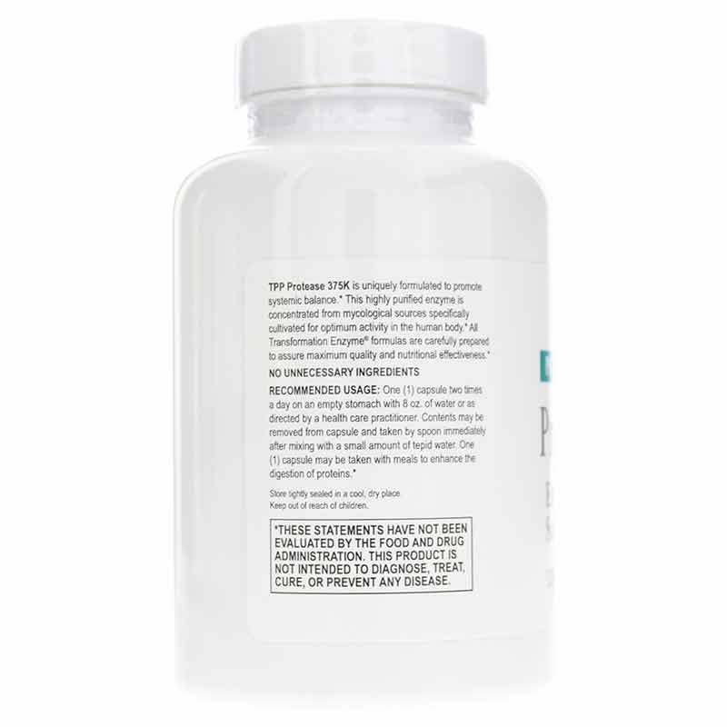 Protease 375K, 120 Capsules, by Transformation Enzyme, image #3