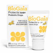 BioGaia Protectis Baby Probiotic Drops box and tube with yellow branding and white cap.