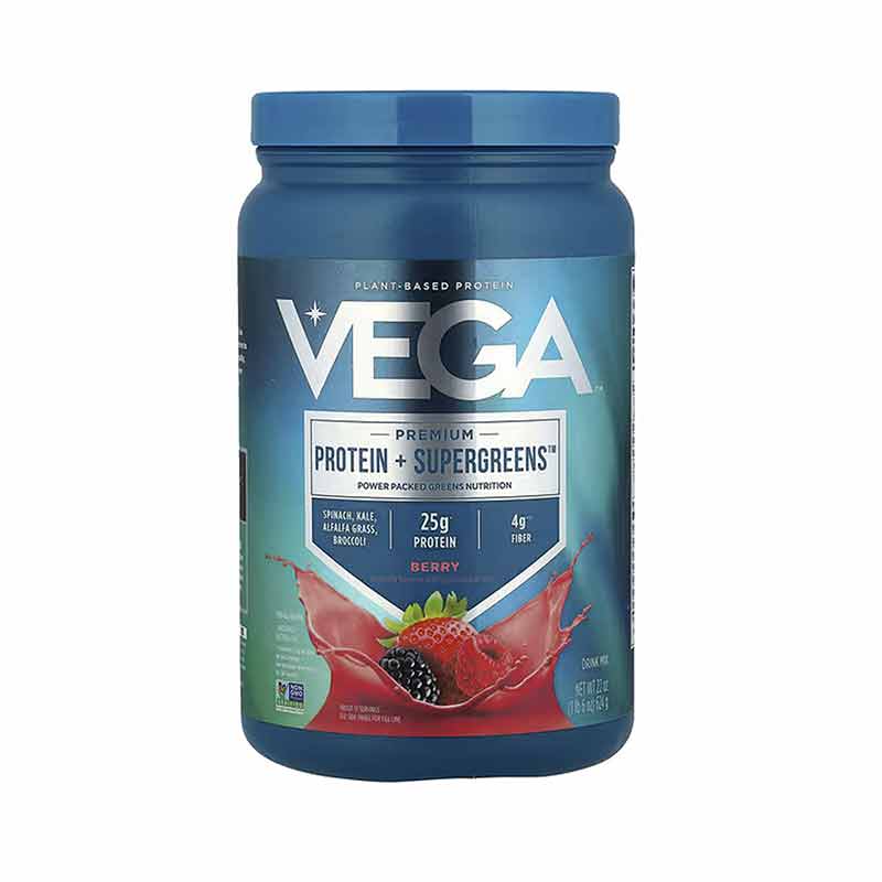 Protein + Supergreens, Berry, Medium, by Vega