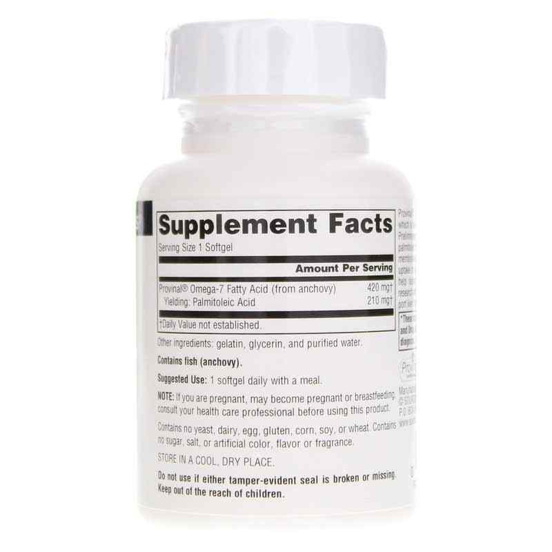 Provinal Omega-7, 30 Softgels, by Source Naturals, image #2