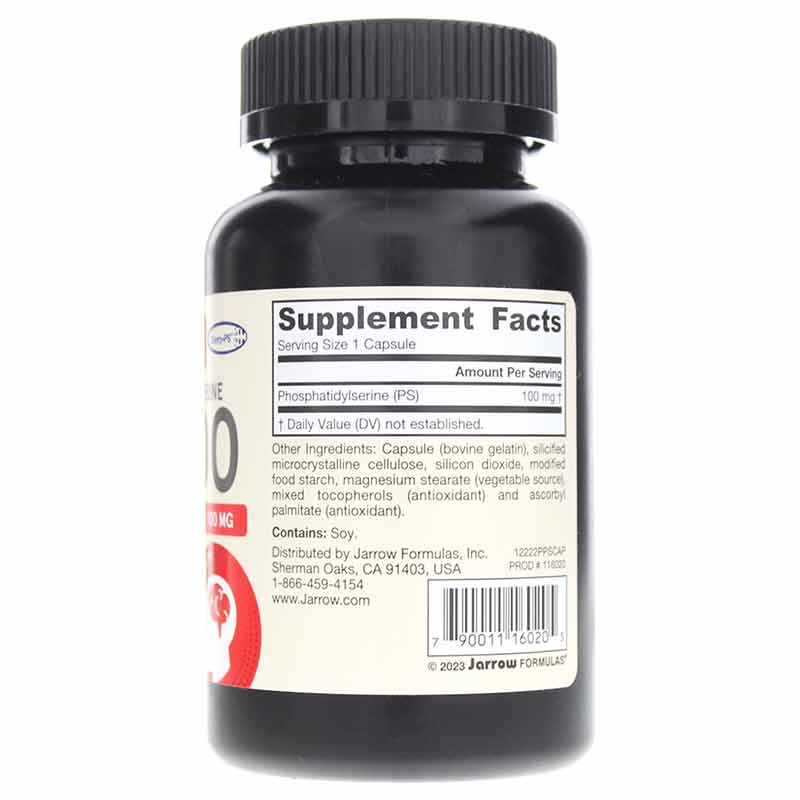 PS 100 Phosphatidylserine 100 Mg, 120 Capsules, by Jarrow Formulas, image #2