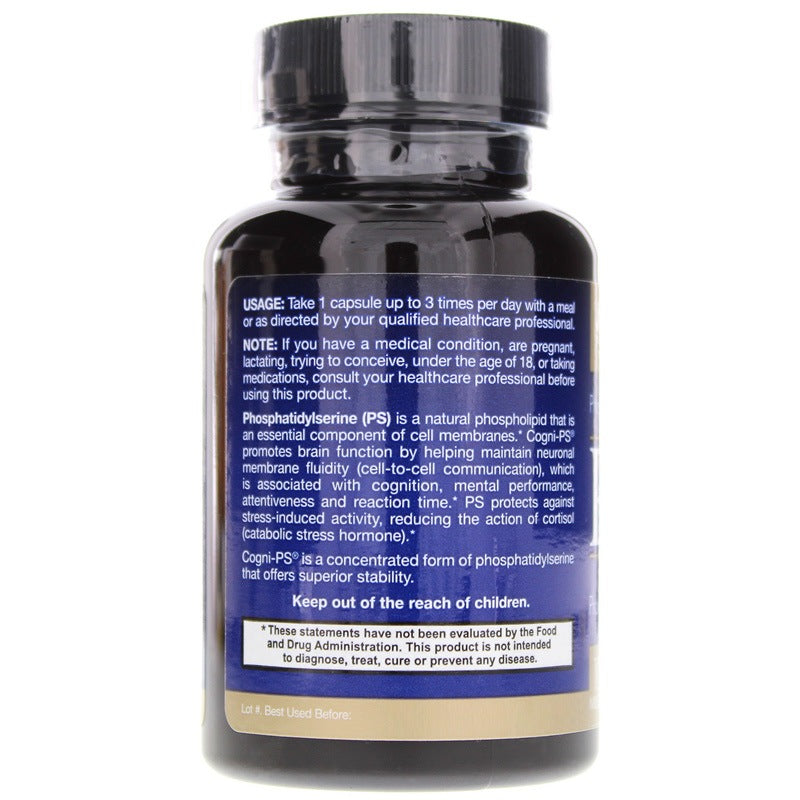 PS 100 Phosphatidylserine 100 Mg, 60 Capsules, by Jarrow Formulas, image #3