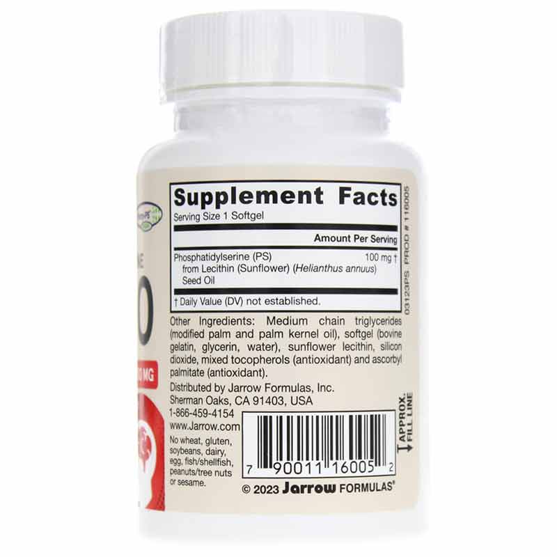 PS 100 Phosphatidylserine 100 Mg, 30 Softgels, by Jarrow Formulas, image #2