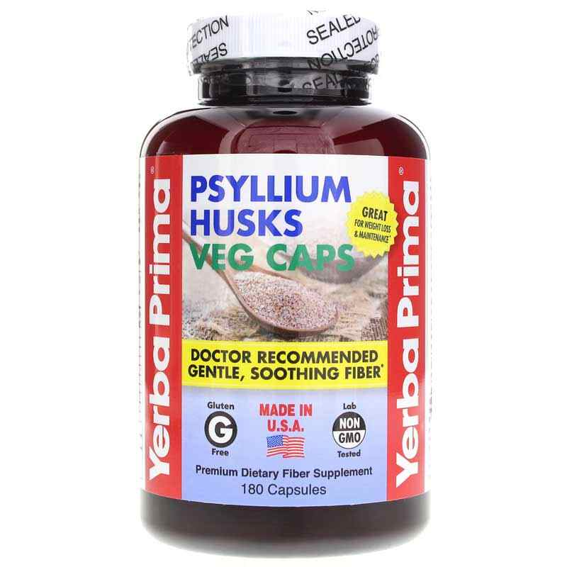 Psyllium Husks Veg Caps, by Yerba Prima