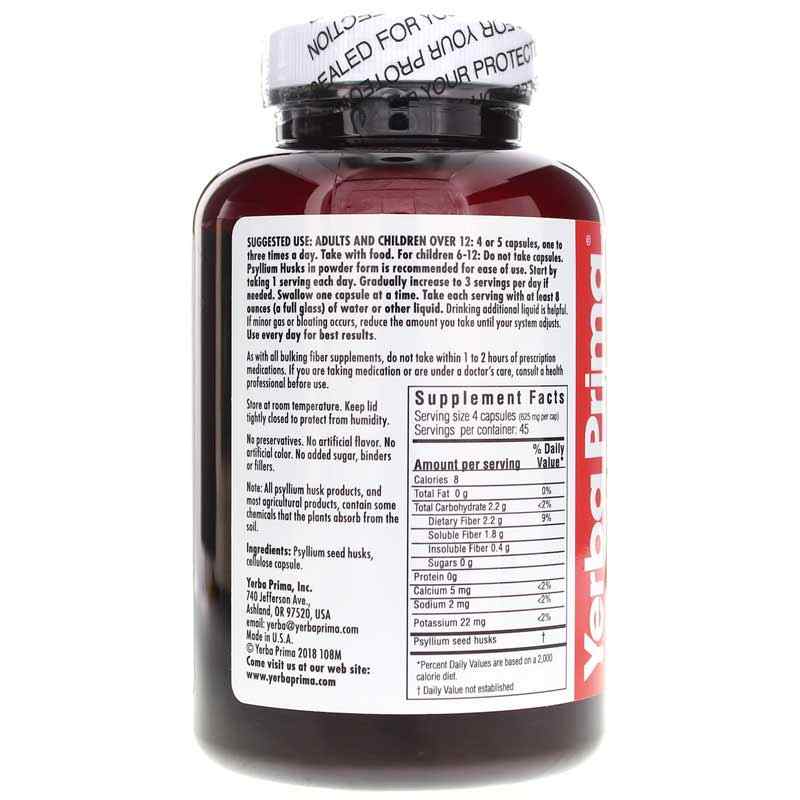 Psyllium Husks Veg Caps, by Yerba Prima, image #2