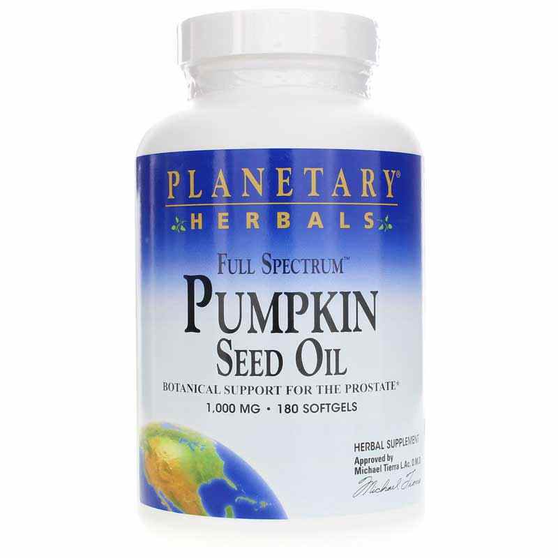 Pumpkin Seed Oil Full Spectrum, 180 Softgels, by Planetary Herbals