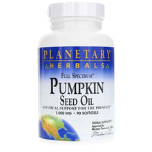 Pumpkin Seed Oil Full Spectrum, 90 Softgels, by Planetary Herbals