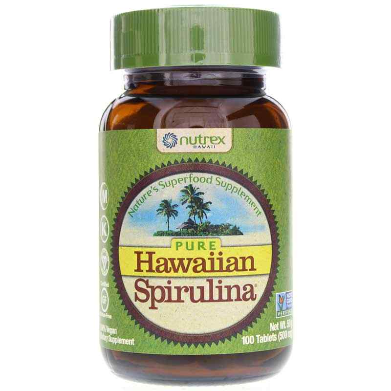 Pure Hawaiian Spirulina, 100 Tablets, by Nutrex Hawaii