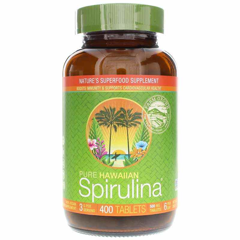 Pure Hawaiian Spirulina, 400 Tablets, by Nutrex Hawaii
