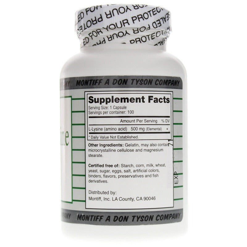 Pure L-Lysine 500 Mg, 100 Capsules, by Montiff, image #2