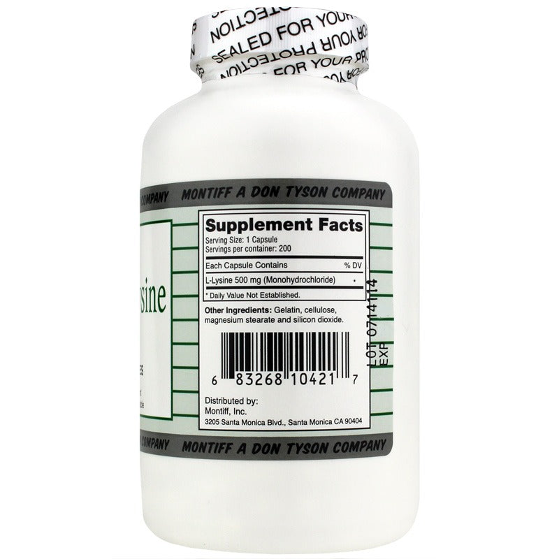 Pure L-Lysine 500 Mg, 200 Capsules, by Montiff, image #2