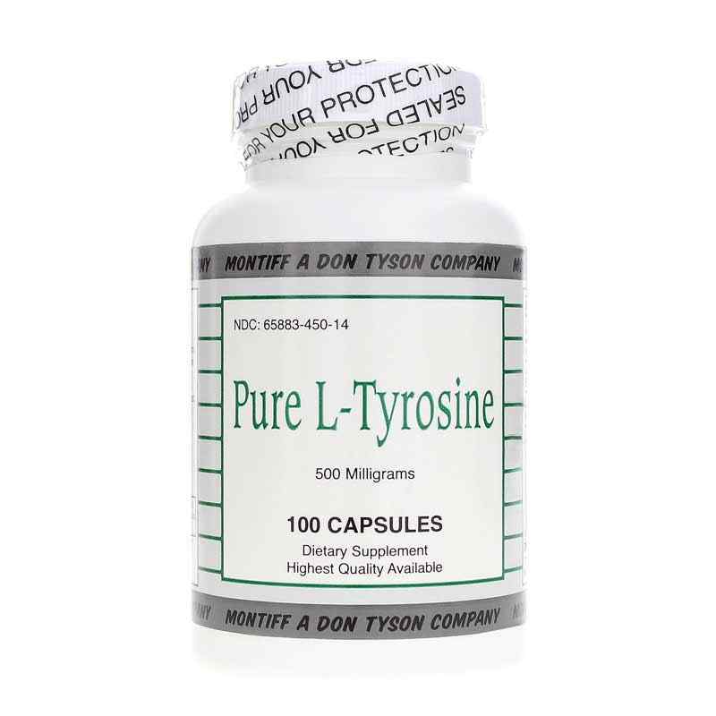Pure L-Tyrosine 500 Mg, 100 Capsules, by Montiff