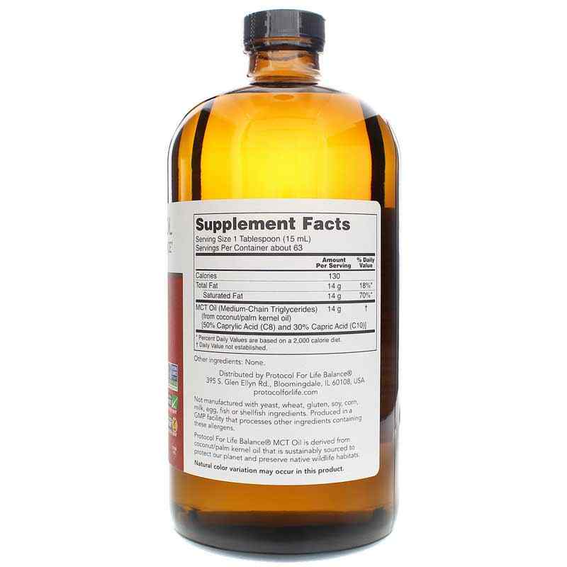 Pure MCT Oil, 32 Oz, by Protocol For Life Balance, image #2