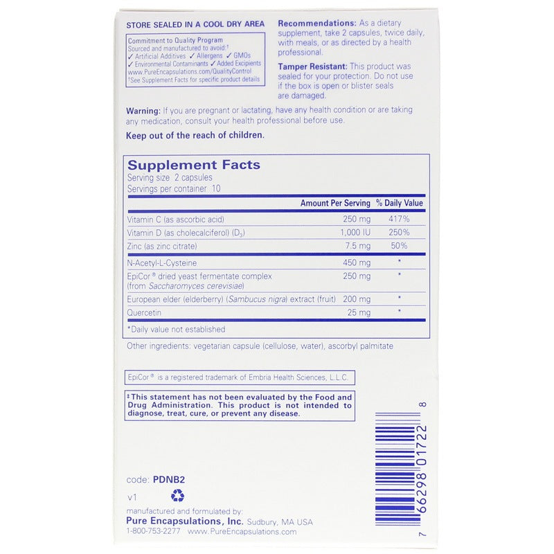 PureDefense with NAC, 20 Capsules, by Pure Encapsulations, image #2