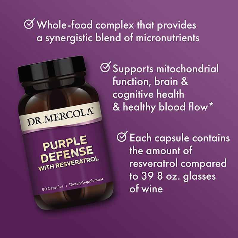 Purple Defense with Resveratrol, 90 Capsules, by Dr. Mercola, image #4