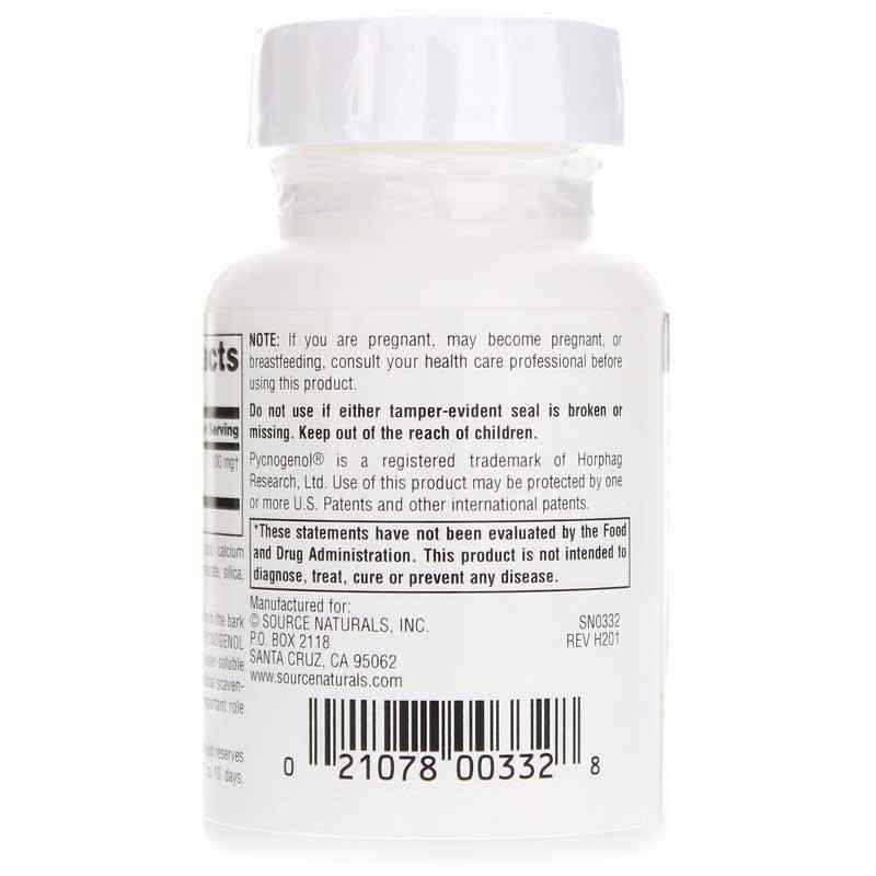 Pycnogenol 100 Mg, 30 Tablets, by Source Naturals, image #3