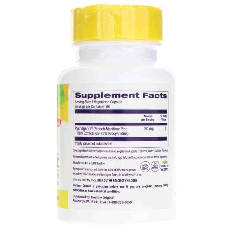 Pycnogenol 30 Mg, 60 Veg Capsules, by Healthy Origins, image #2