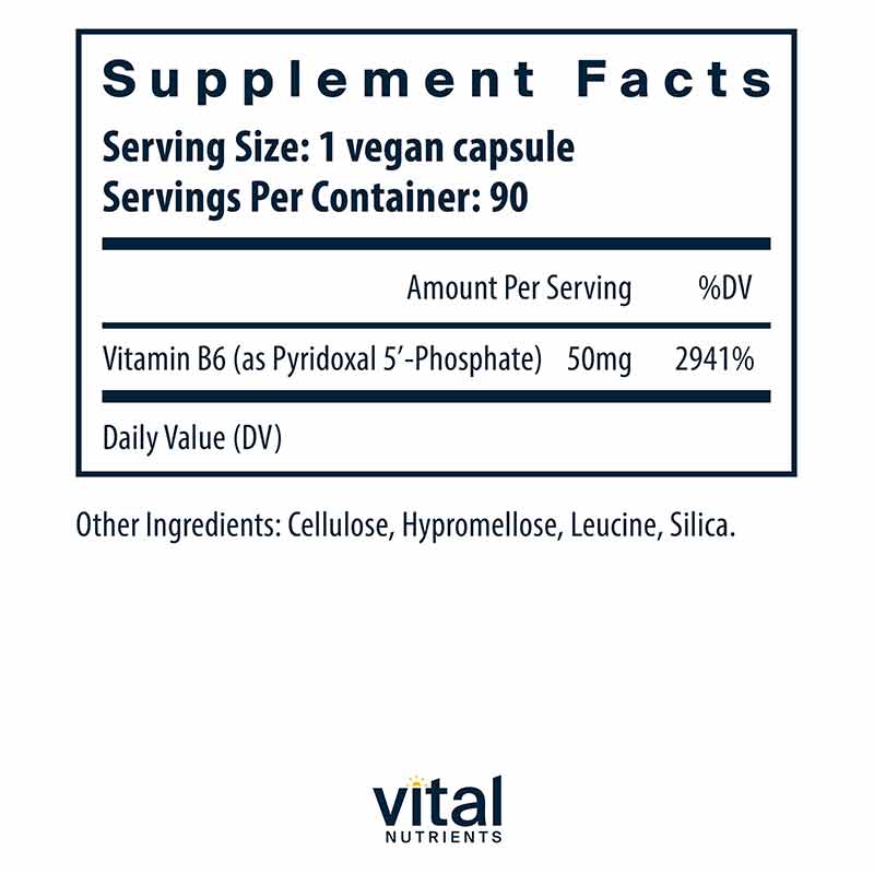 Pyridoxal-5 Phosphate 50 Mg, by Vital Nutrients, image #4