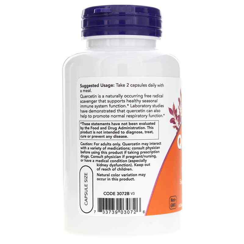 Quercetin 500 Mg, 100 Veg Capsules, by NOW Foods, image #3