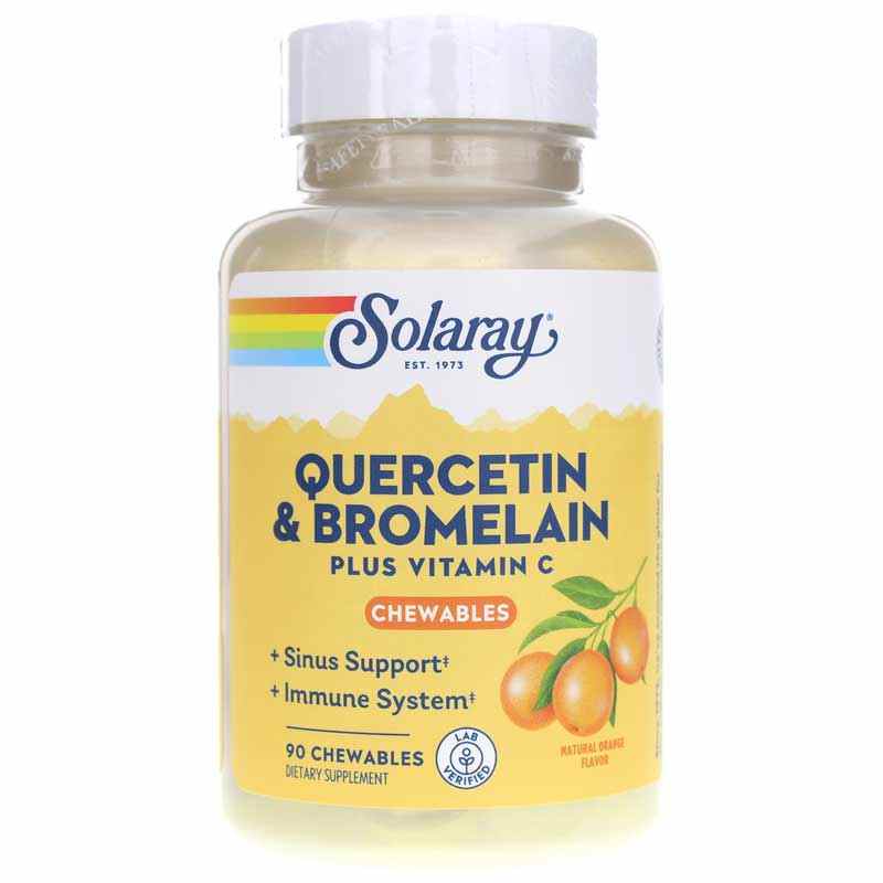 Quercetin & Bromelain Plus Vitamin C Chewable, 90 Chewables, by Solaray
