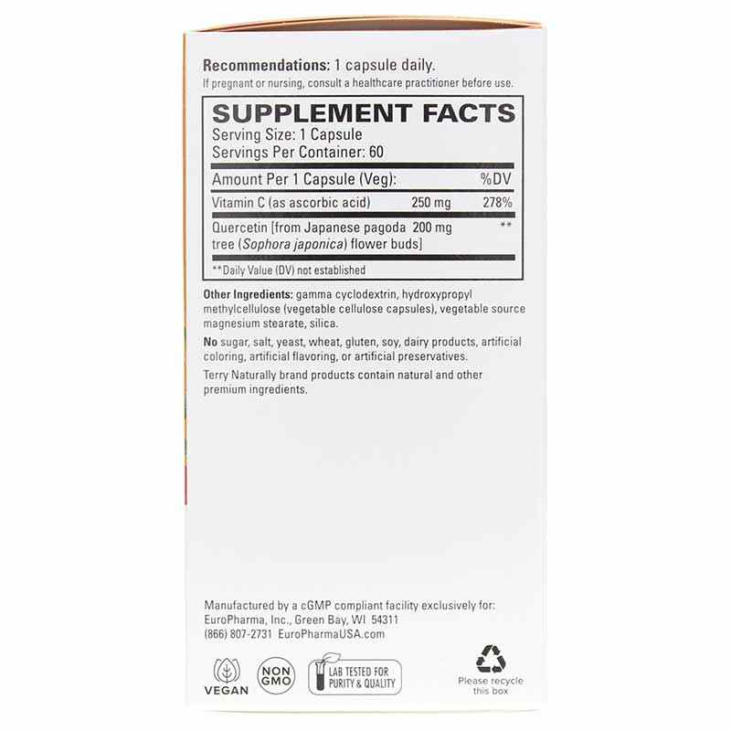 Quercetin with Vitamin C Extra Strength, by Terry Naturally, image #2
