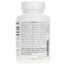 R-Lipoic Acid 100 Mg, 120 Tablets, by Source Naturals, image #3