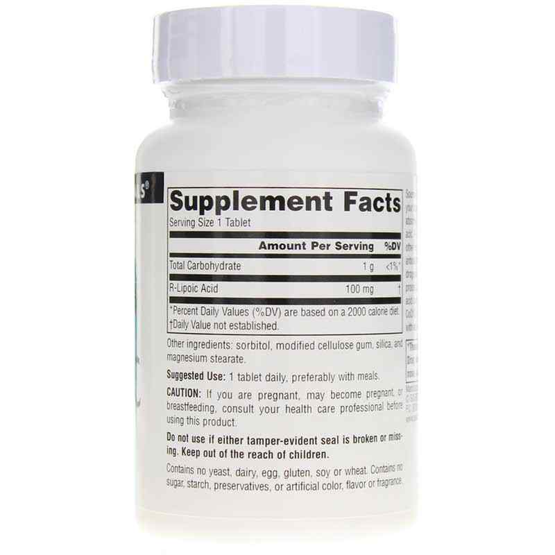 R-Lipoic Acid 100 Mg, 60 Tablets, by Source Naturals, image #2