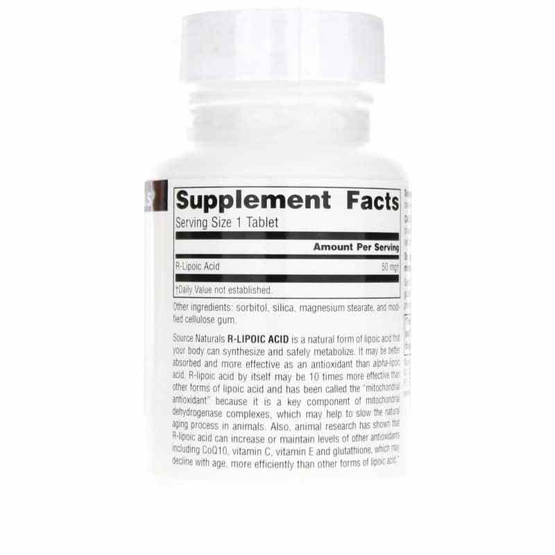 R-Lipoic Acid 50 Mg, 30 Tablets, by Source Naturals, image #2