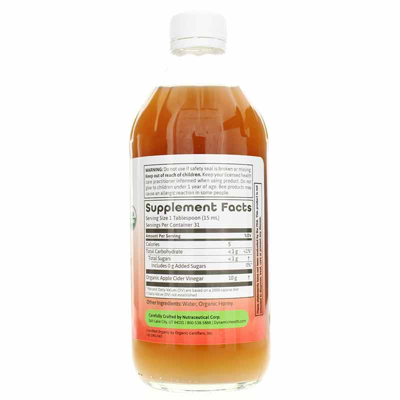 Raw Apple Cider Vinegar with Mother & Honey, 16 Oz, by Dynamic Health, image #2