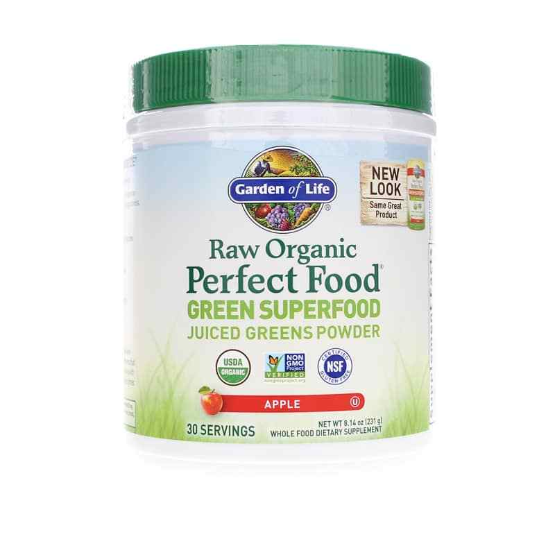 Raw Organic Perfect Food Green Powder, Apple, 8.14 Oz, by Garden of Life