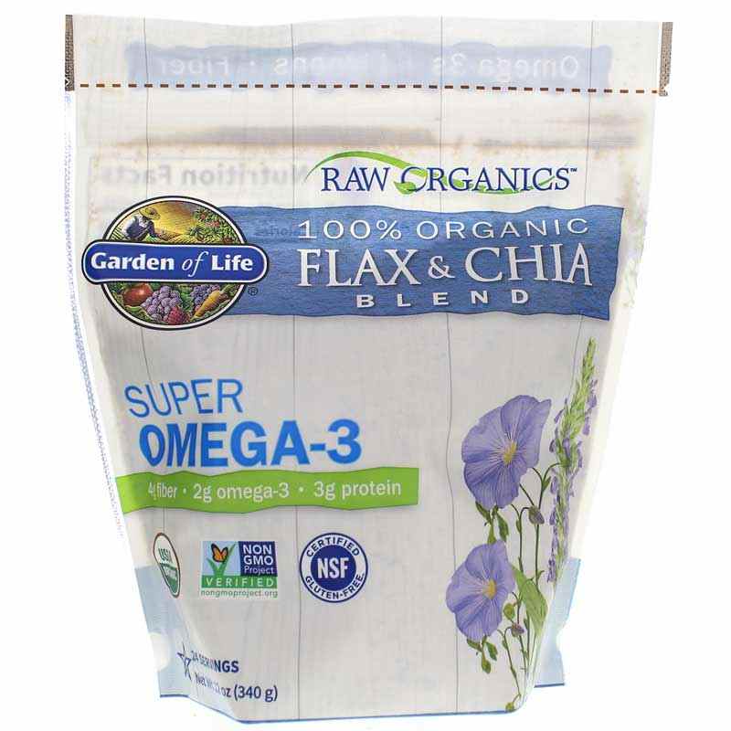 Raw Organics Super Omega-3 Flax Seed & Chia Seed, by Garden of Life