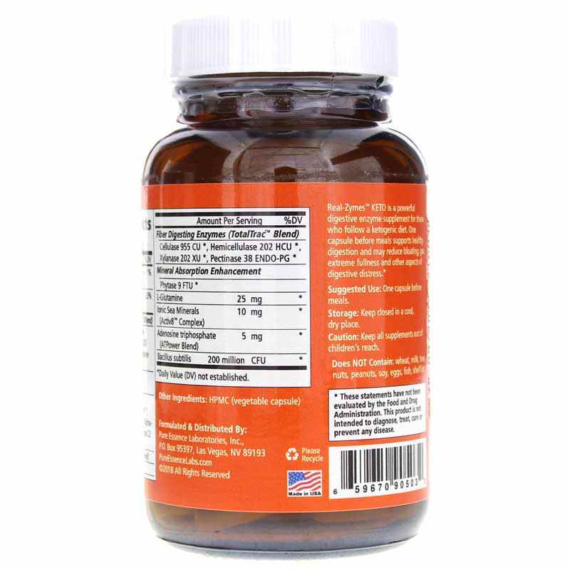 Real-Zymes Keto, 90 Veg Capsules, by Pure Essence Labs, image #3