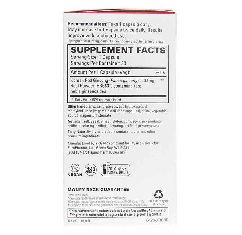 Red Ginseng HRG80 Energy, by Terry Naturally, image #2