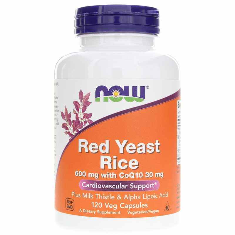 Red Yeast Rice 600 Mg with CoQ10 30 Mg, 120 Veg Capsules, by NOW Foods