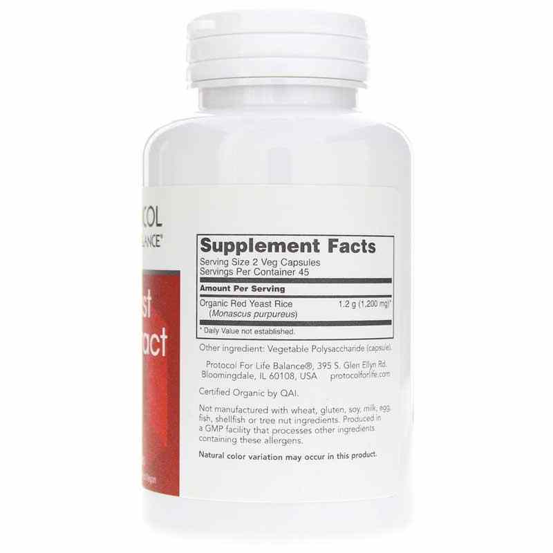 Red Yeast Rice Extract 600 Mg, by Protocol For Life Balance, image #2