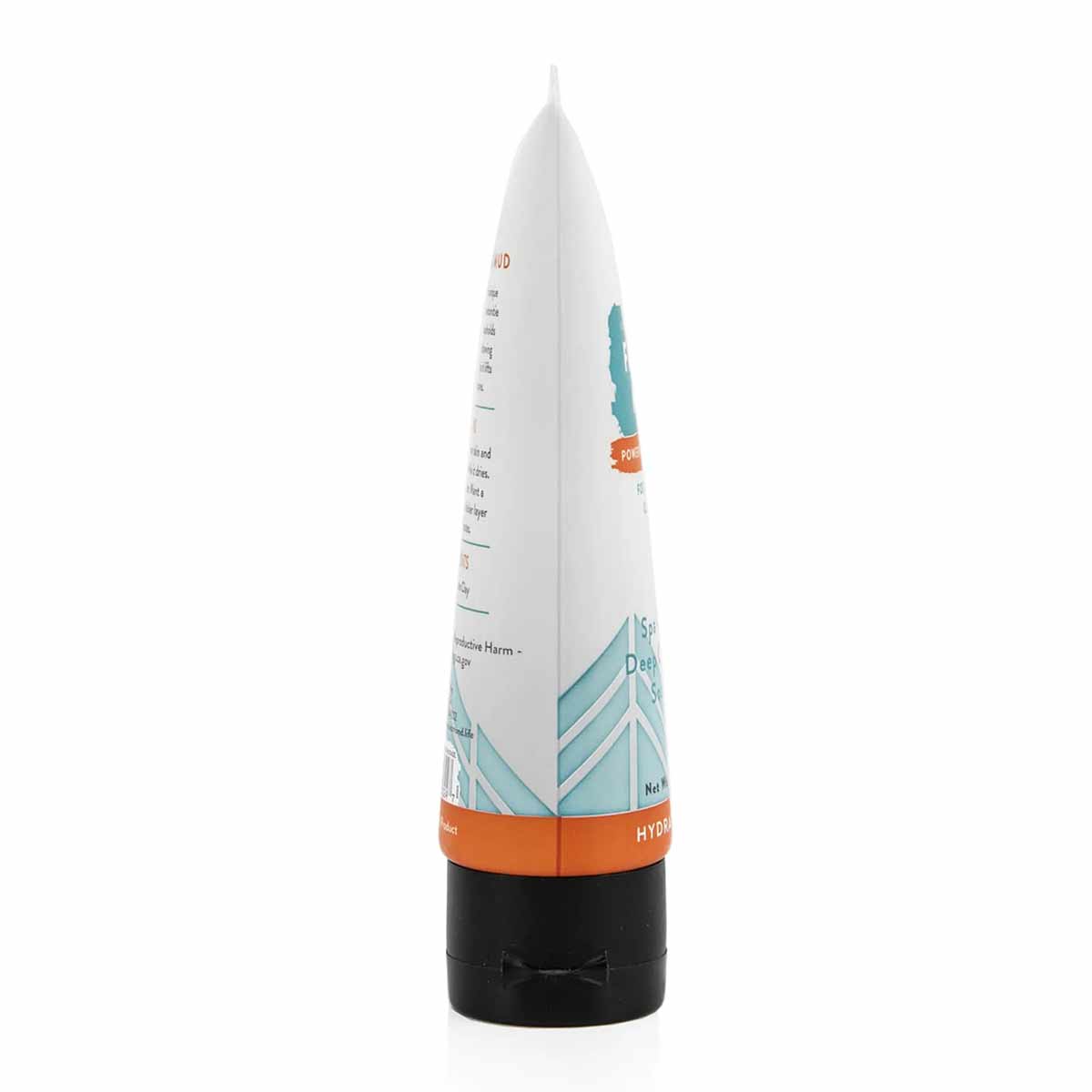 White and black tube with orange band containing Redmond Clay Facial Mud with Silver product.