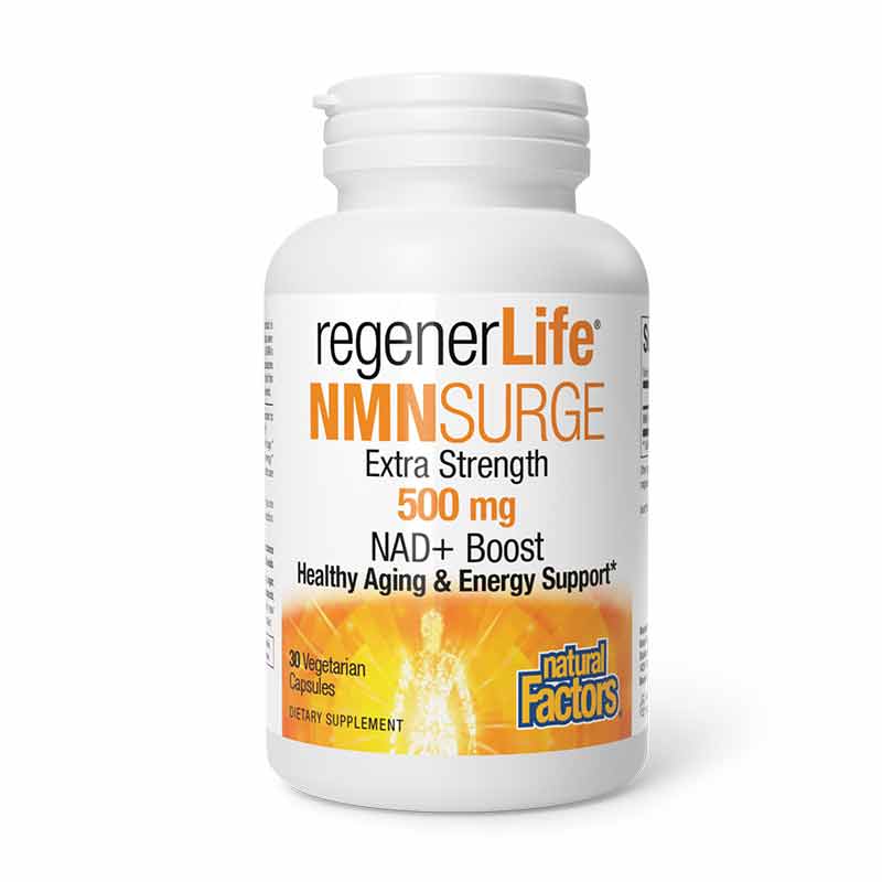 RegenerLife NMNSurge Extra Strength, 30 Veg Capsules, by Natural Factors