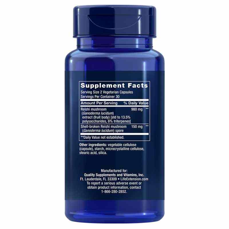 Reishi Extract Mushroom Complex, by Life Extension, image #2