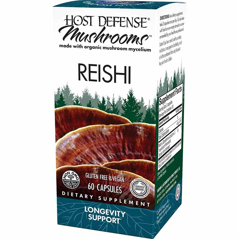 Reishi Longevity Support, 60 Veg Capsules, by Host Defense, image #3