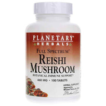 Reishi Mushroom 460 Mg Full Spectrum, 100 Tablets, by Planetary Herbals
