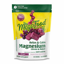 Relax + Calm Magnesium Soft Chews, Grape, 30 Chews, by Megafood